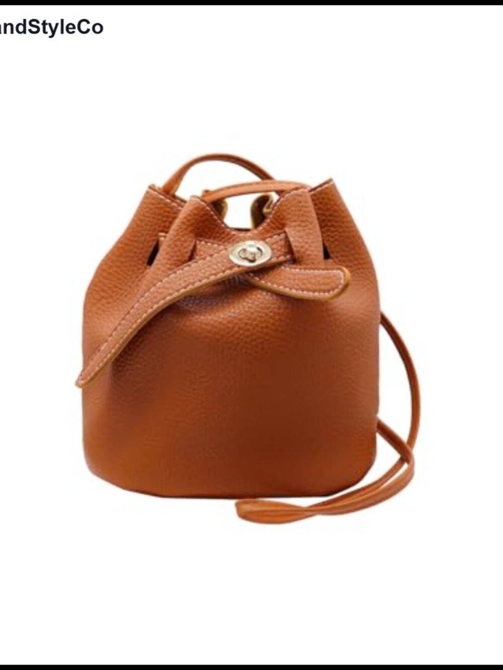 Small Leather Bucket Crossbody Purse Ladies Hobo Bag Adjustable Strap